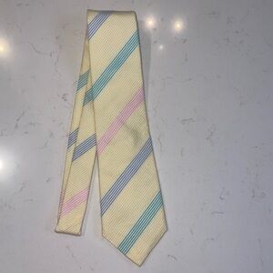Vintage Boston Traders seersucker Striped Pastel Tie USA made